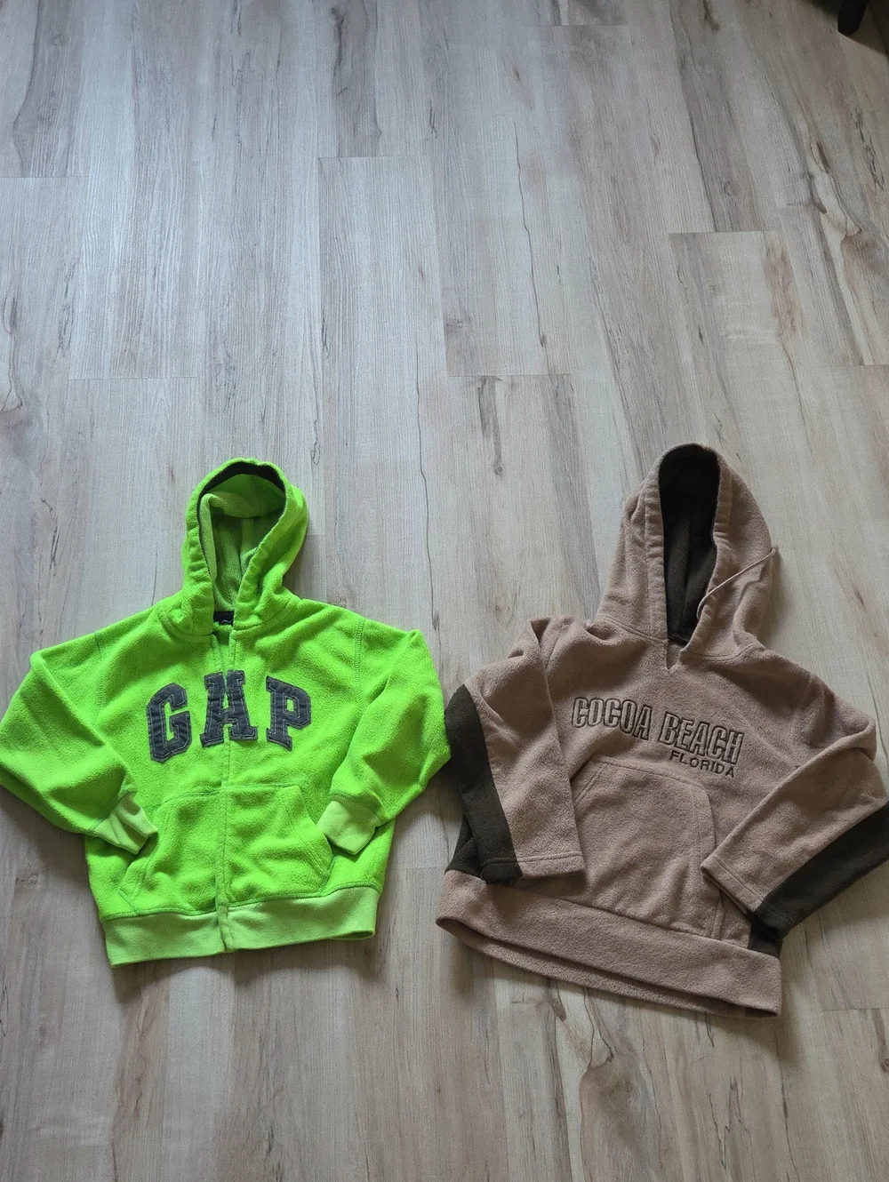 GAP Bright Neon Green Kids Zip-Up Hoodie with Logo